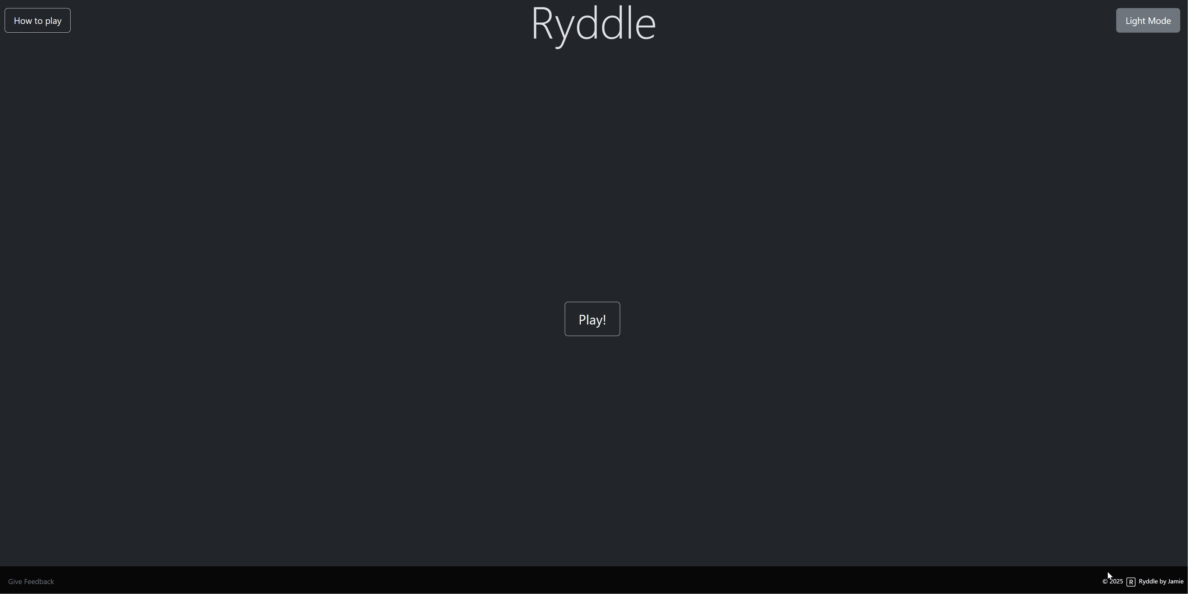 Ryddle Word Game